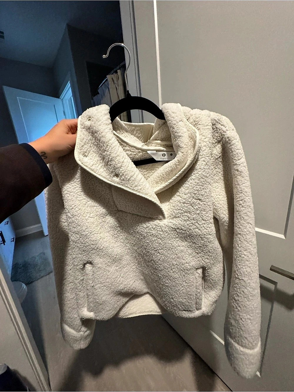 Tavi Embrace Fleece Hoodie Cream Teddy Jacket